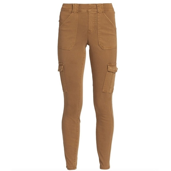 Spanx Stretch Twill Ankle Cargo Pants In Honey Glow Size Medium Petite $128 NWT - Picture 4 of 12
